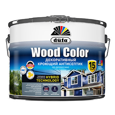 WOOD COLOR белый база 1 2,5л "Dufa" Кроющий антисептик